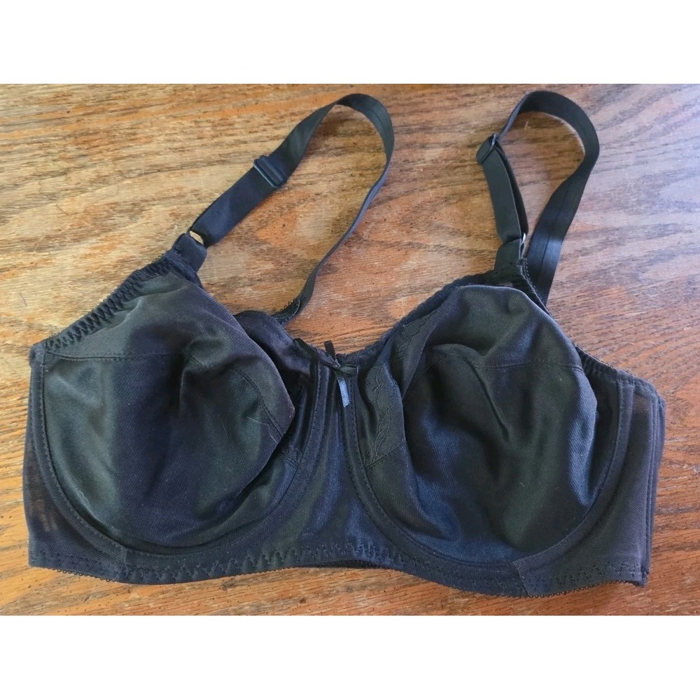 Cabernet Bra Womens 36D Underwired Adjustable Straps Black Style R280